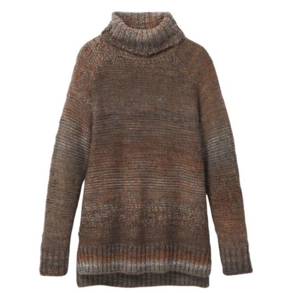 Prana NWT Cozy Brown Turtleneck Sweater autumn rein tonic sweater XS - Picture 3 of 9